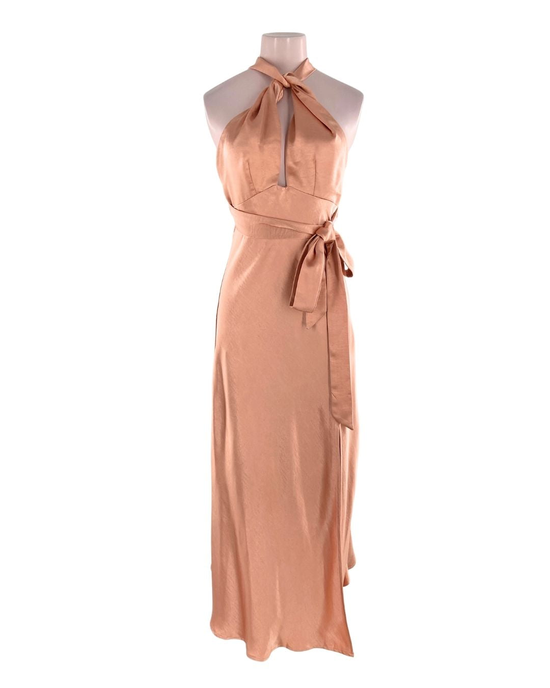 Maxi vestido satinado