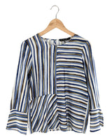 Blusa satinada print pincelada
