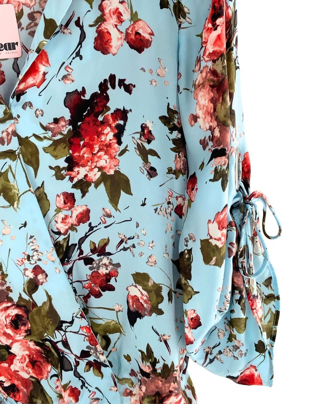 Blusa cruzada satinada print