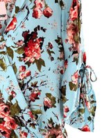 Blusa cruzada satinada print