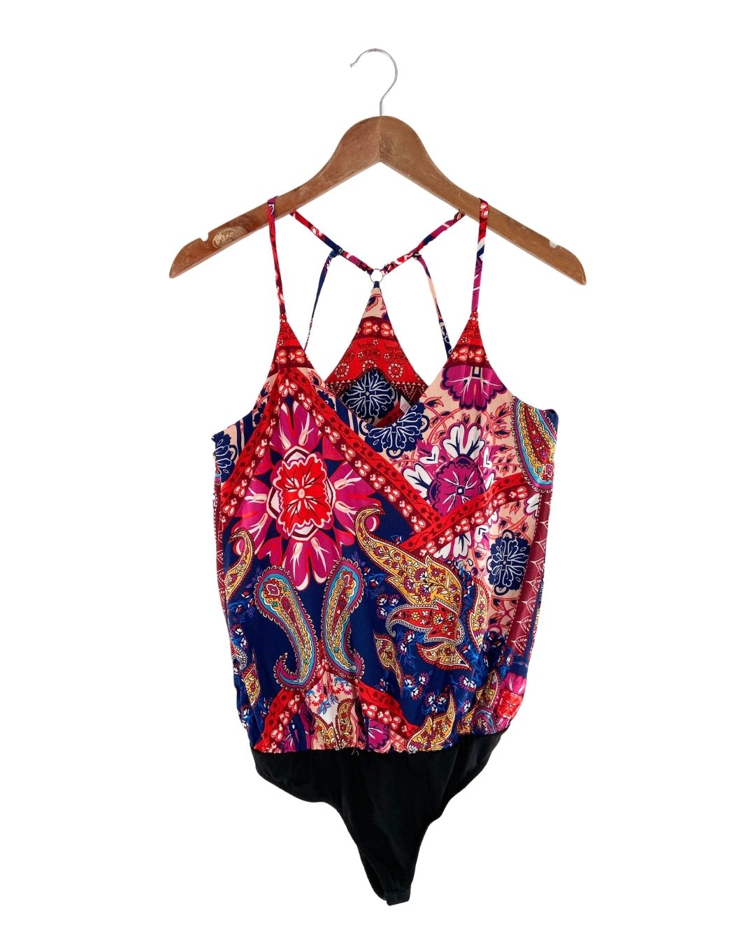 Body de tiras cruzadas print