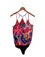 Body de tiras cruzadas print