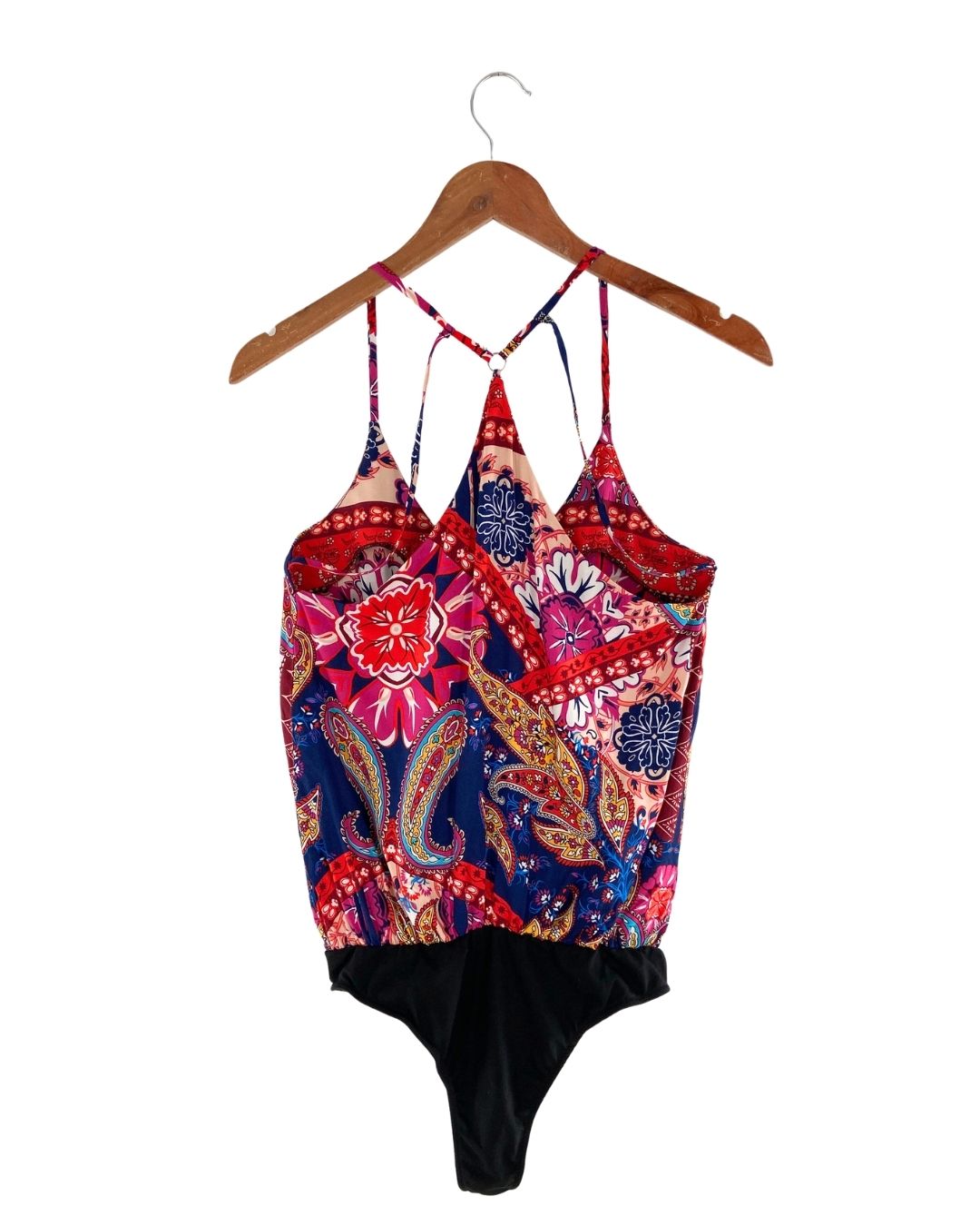 Body de tiras cruzadas print