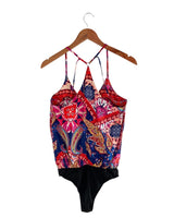 Body de tiras cruzadas print