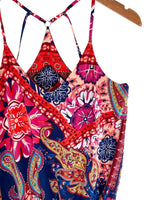 Body de tiras cruzadas print