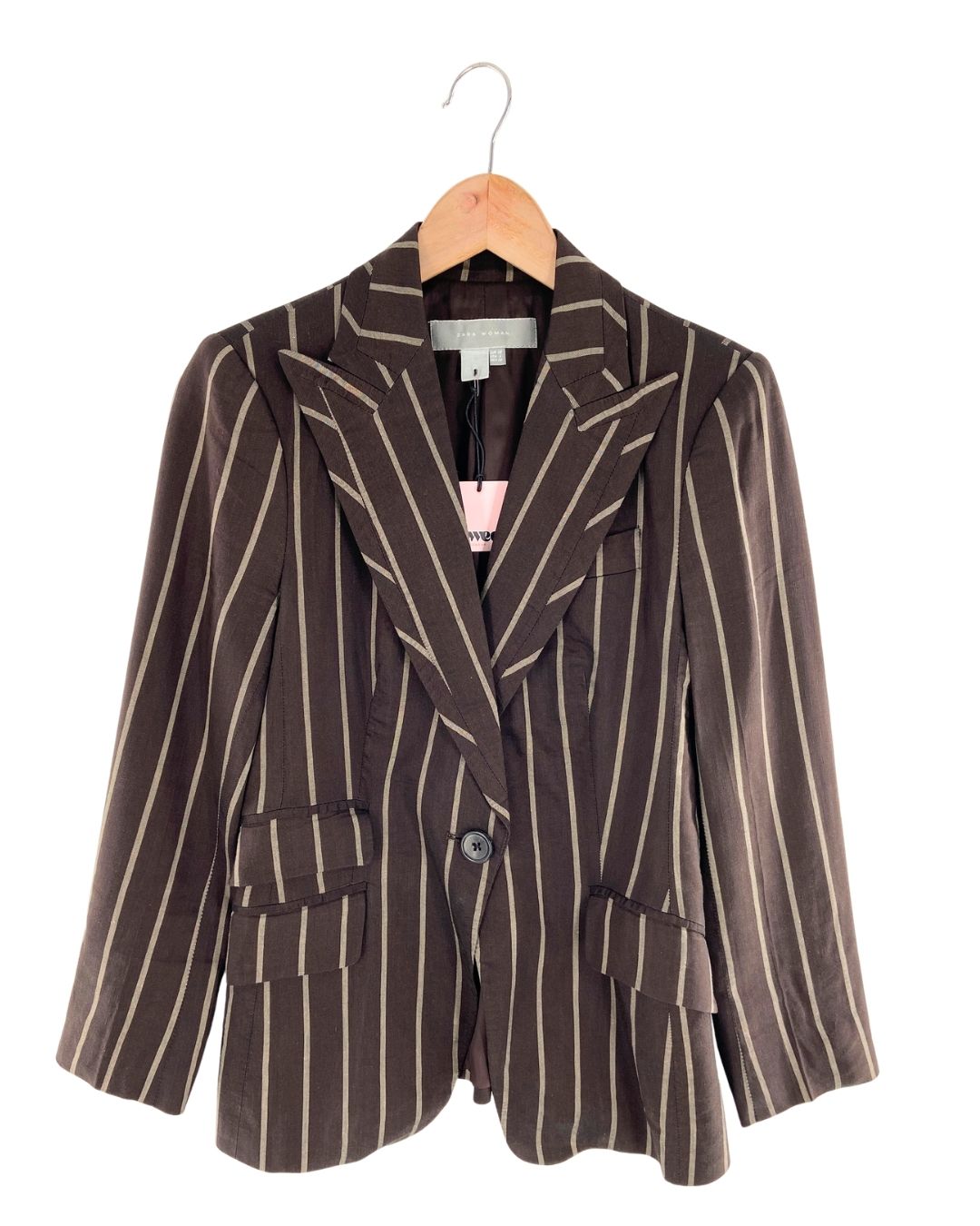 Blazer a rayas un boton