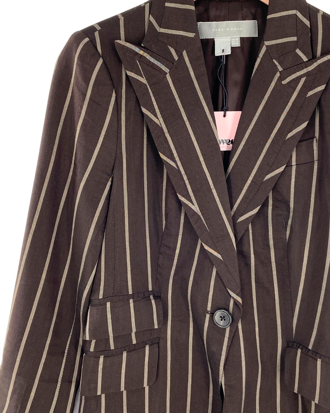 Blazer a rayas un boton