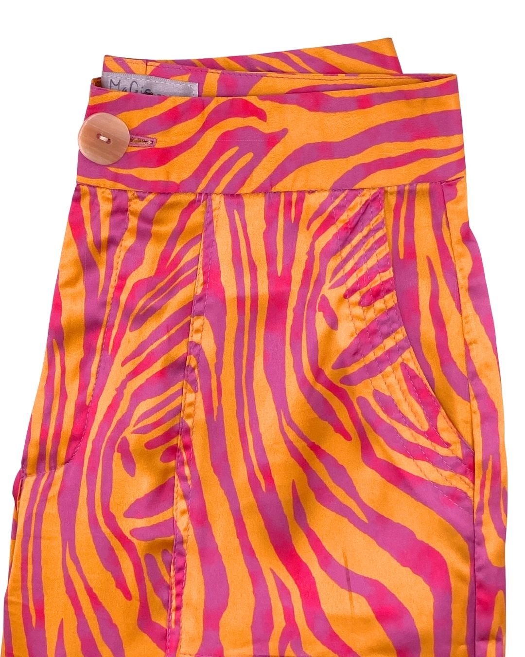 Pantalon satinado print ondas