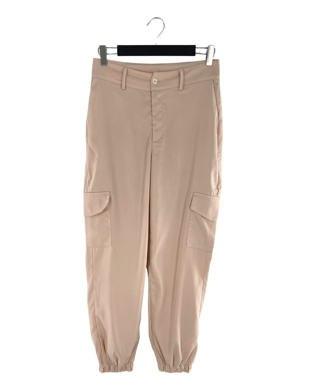 Pantalon cargo satinado