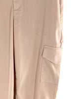 Pantalon cargo satinado
