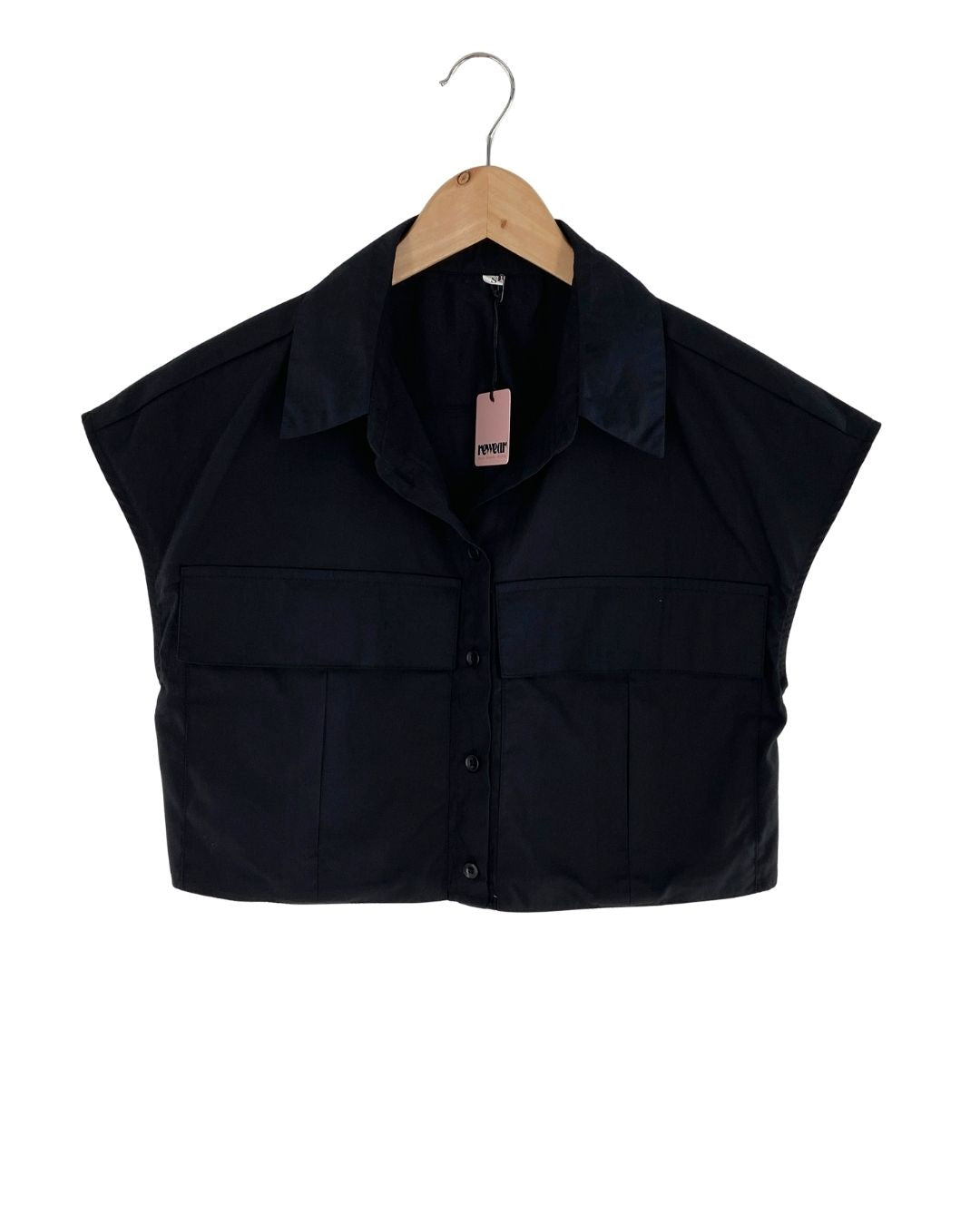 Camisa crop manga puente