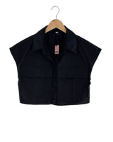 Camisa crop manga puente