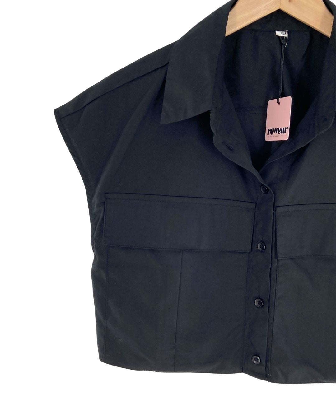 Camisa crop manga puente